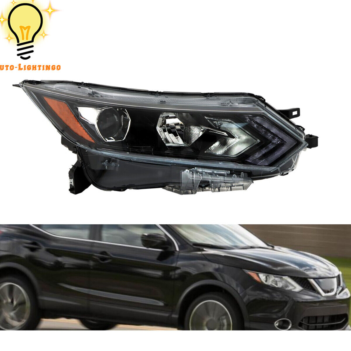 Halogen LED For Nissan Rogue Sport 2020-2022 Right Side Headlight Assembly