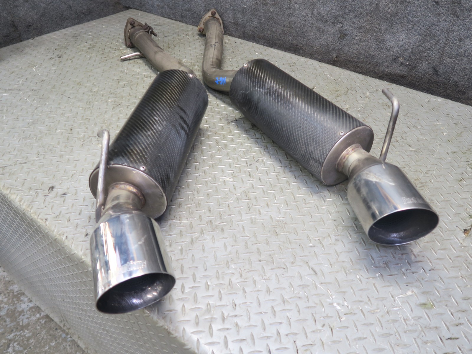 03-09 NISSAN 350Z Z33 SET OF 2 CAT BACK EXHAUST MUFFLER FAST INTENTIONS