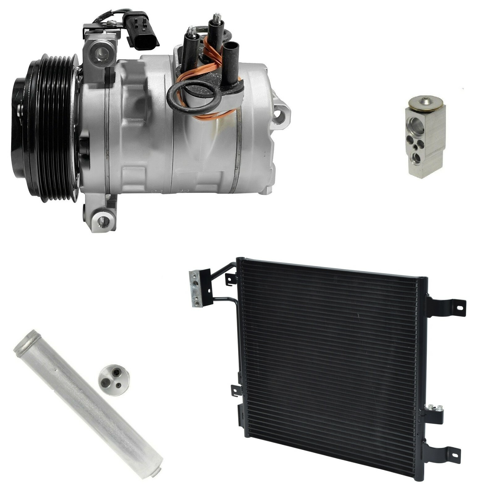 BRAND NEW RYC AC Compressor Kit W/ Condenser DF68B-N Fits Wrangler 3.8L 2008