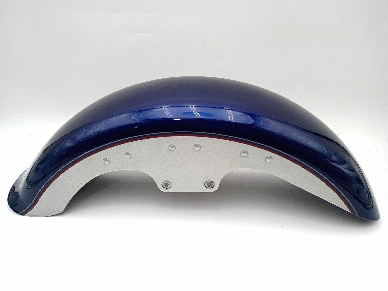 OEM Harley Softail Deluxe Front Fender Chopper Blue Silver 2005 2006 FLSTN