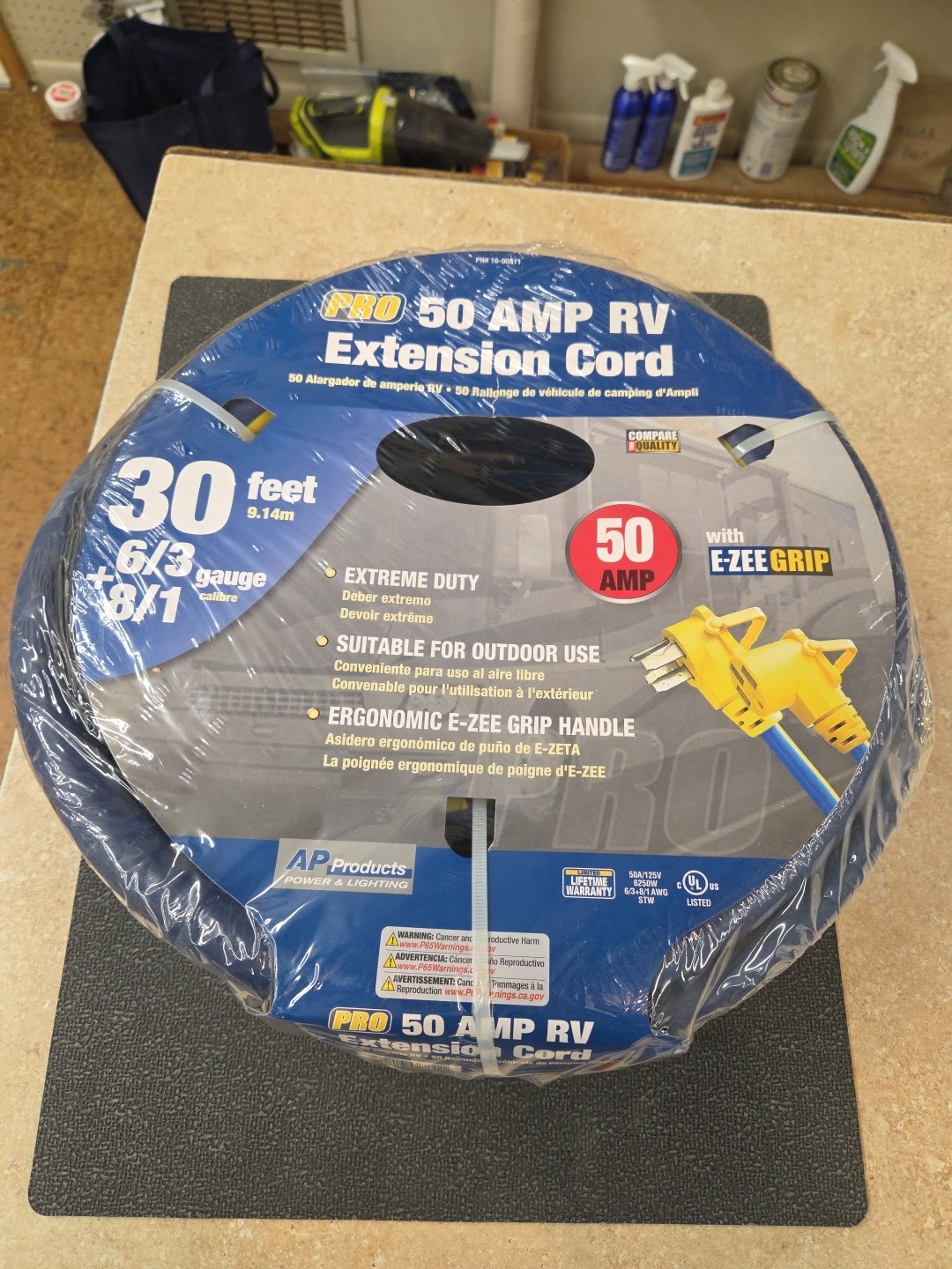 AP Products 50 Amp RV Power Ext Cord 16-00511 30' Feet Heavy Duty NEW AP Products 50 Amp RV Power Ext Cord 16-00511 30' Feet Heavy Duty NEW