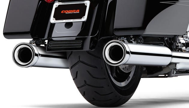 Cobra Neighbor Hater Slip-On Mufflers Chrome #6107 Harley Davidson