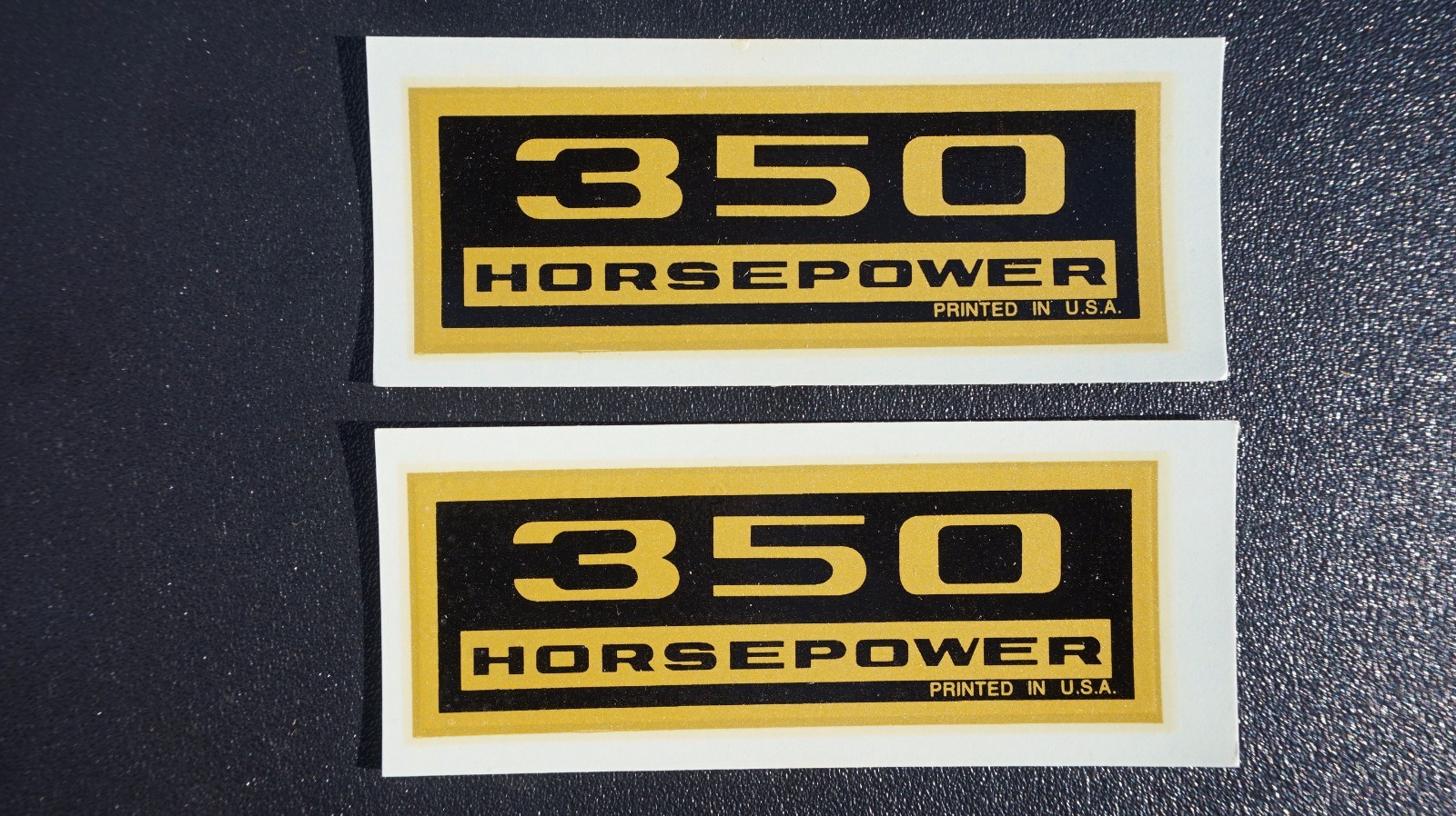 1965 1966 Chevrolet Corvette L79 327 350hp 350 Horsepower Valve Cover Decal Pair