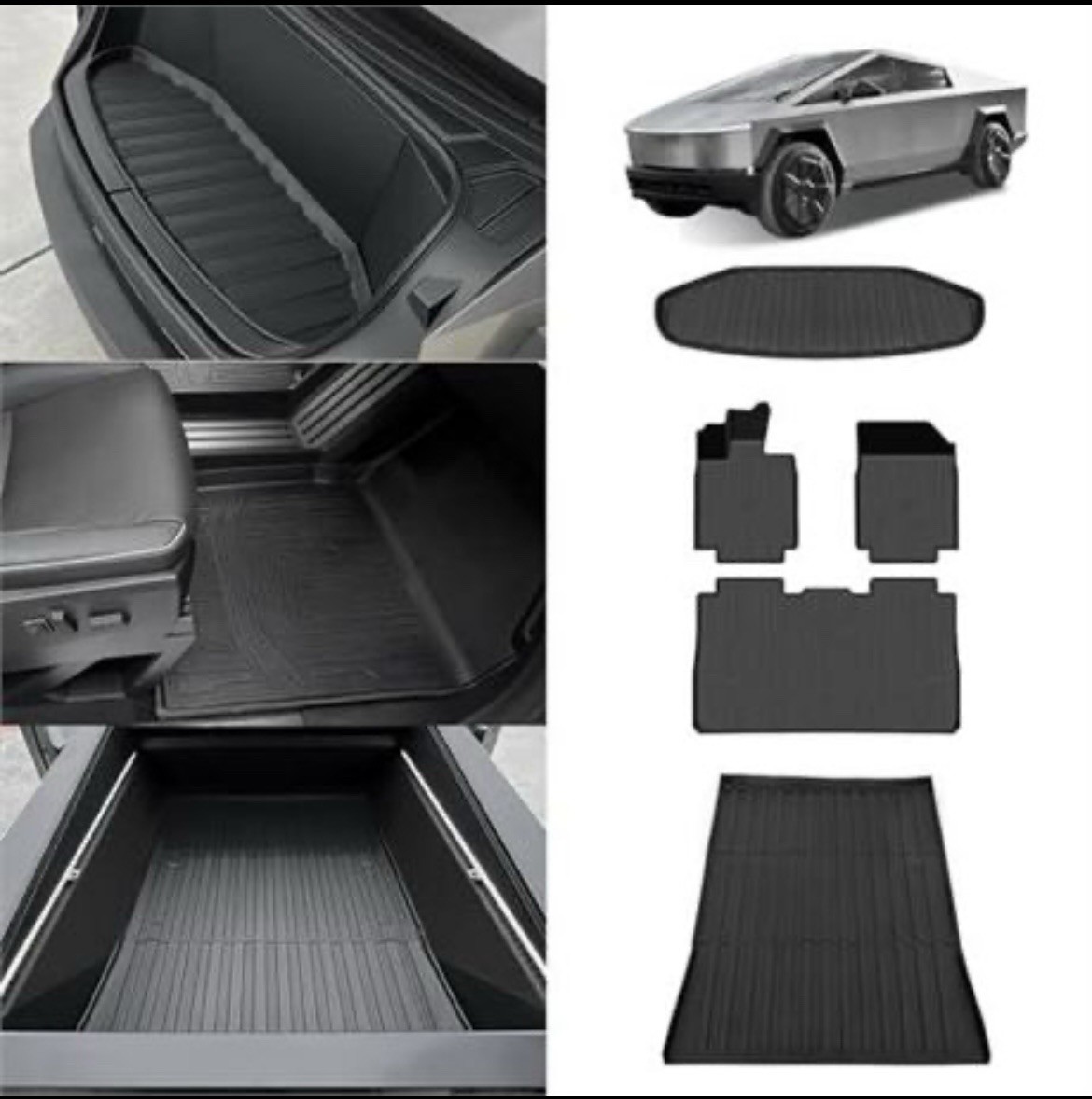 BestEvMod All Weather Floor Mat & Truck Bed & Frunk Mat Co Tesla Cybertruck BestEvMod All Weather Floor Mat & Truck Bed & Frunk Mat Co Tesla Cybertruck