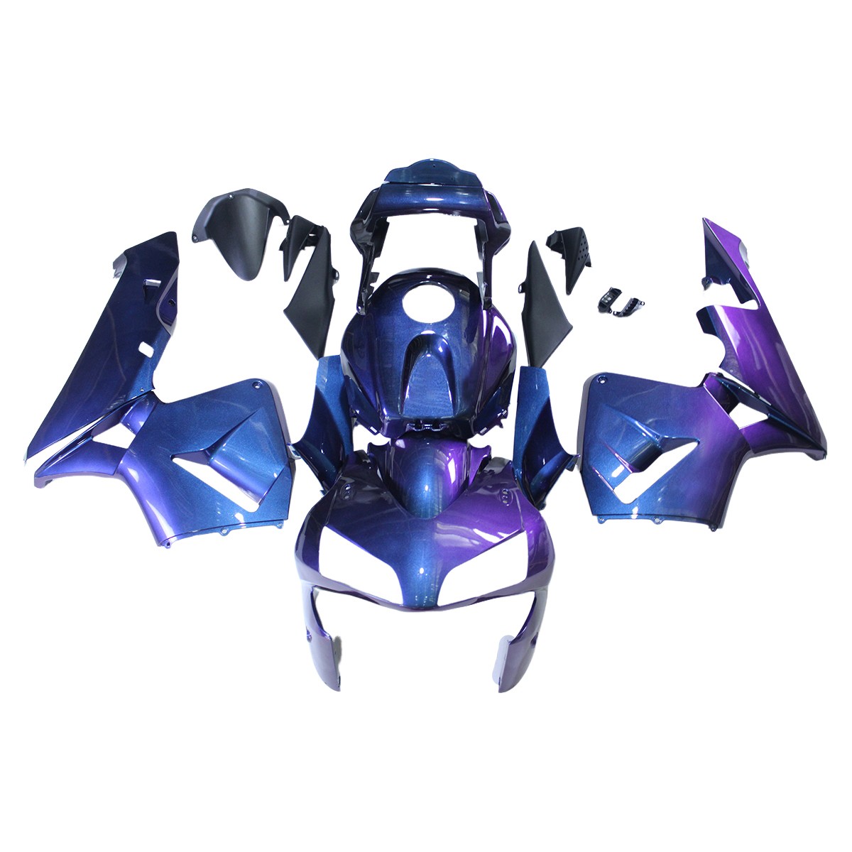 Chameleon Purple Blue Fairings Kit for Honda 2003 2004 CBR600RR 03 04 Bodywork