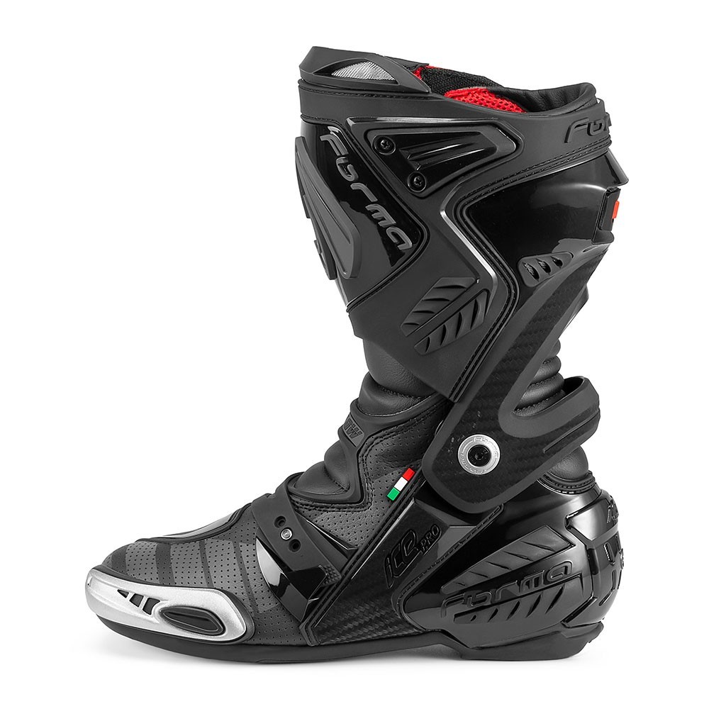 Forma ICE PRO FLOW racing motorcycle boots black-black track motogp road race
