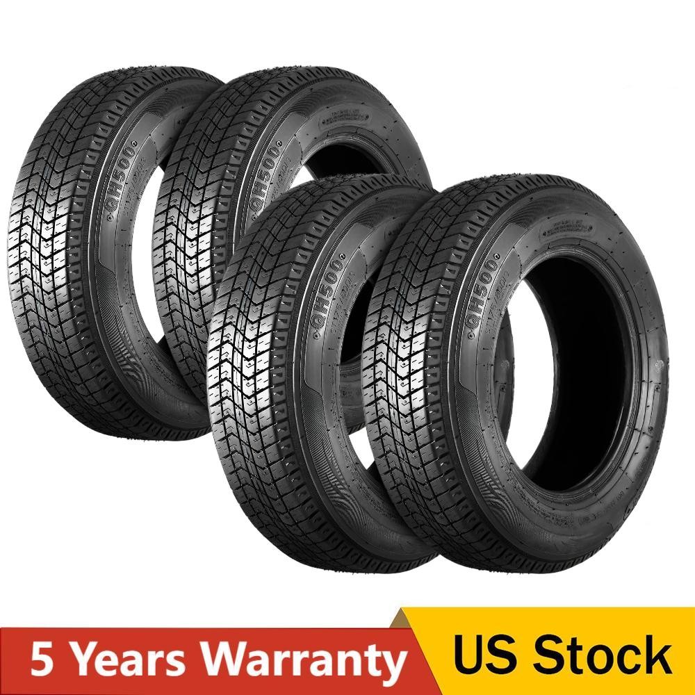 4 Pack Trailer Tires ST205/75D15 205 75 15 F78-15 LRC 6 Ply Camper Cargo Tires