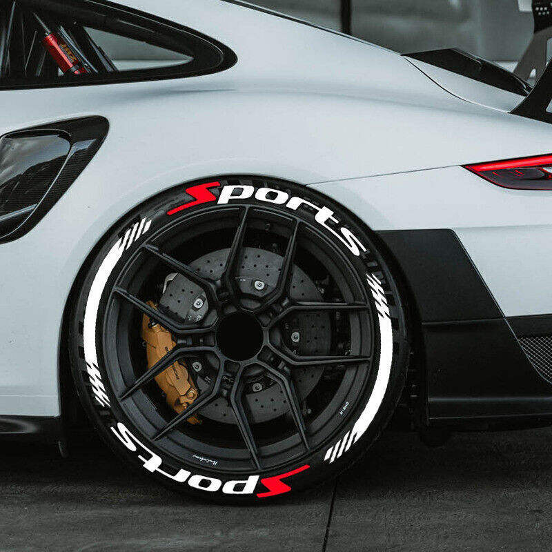 8 Kits Permanent Tire Lettering Sticker For SPORTS Rubber 1.25'' 15''-24'' 8 Kits Permanent Tire Lettering Sticker For SPORTS Rubber 1.25'' 15''-24''