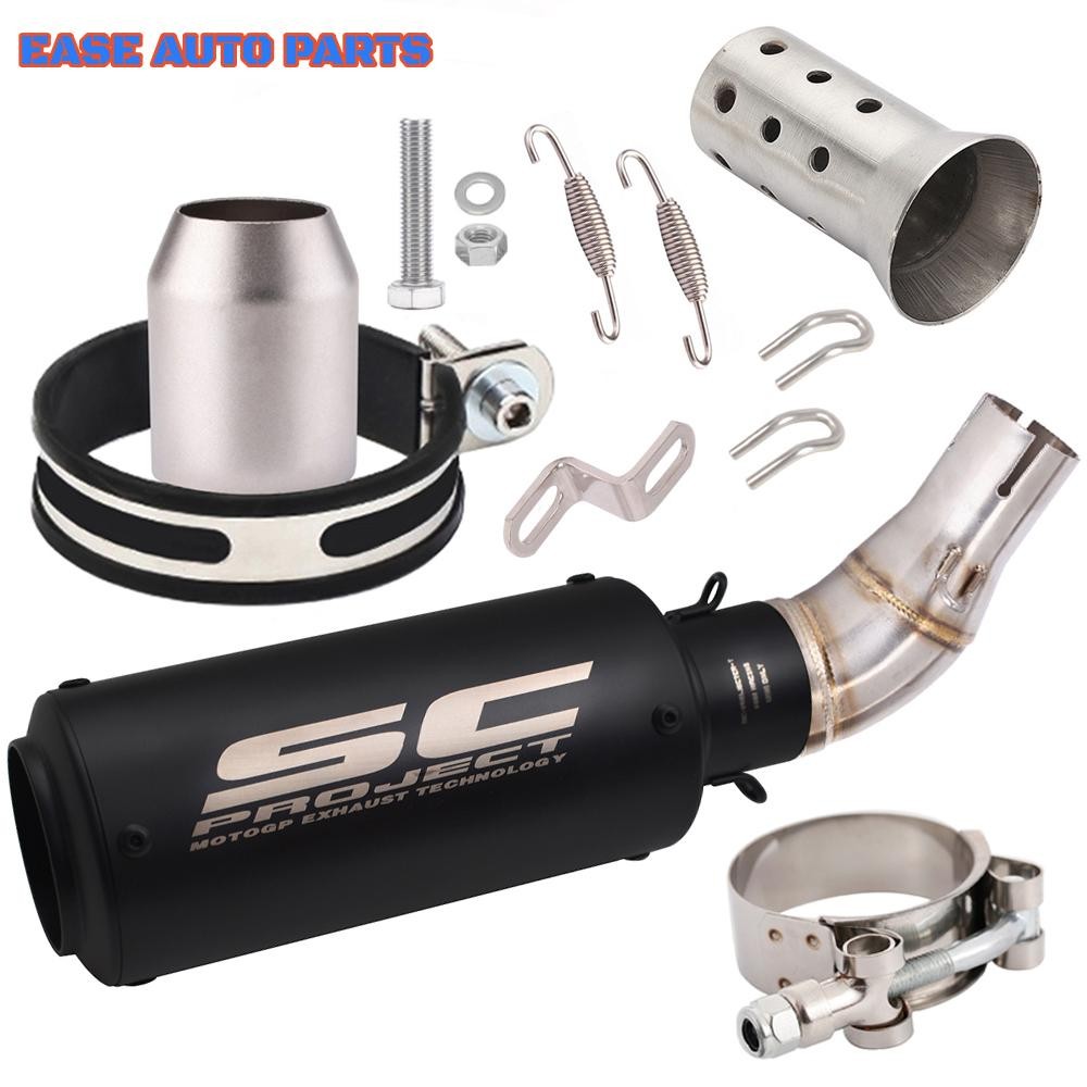 Slip for Yamaha MT-03 YZF R3 R25 Muffler Tips Black Mid Link Pipe Exhaust System
