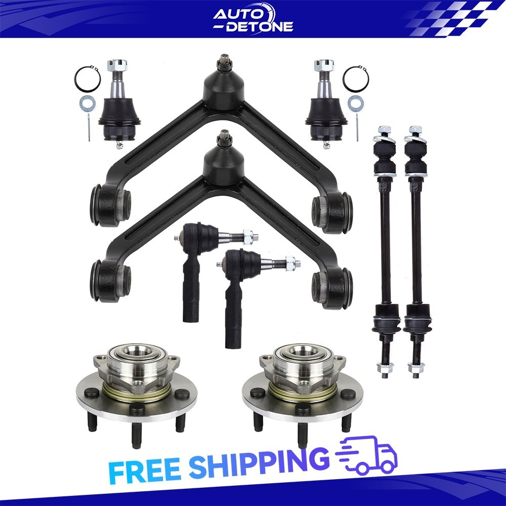 10X Front Upper Tie Rod End Wheel Bearing Hub Sway Bar For Dodge Ram 1500 02-05