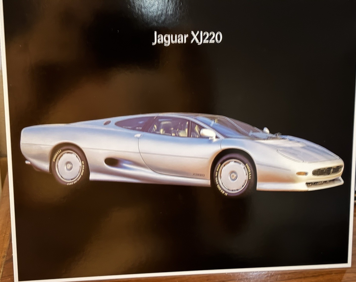 Jaguar XJ220 Original Printed In England Car Poster Owen It/ Rare