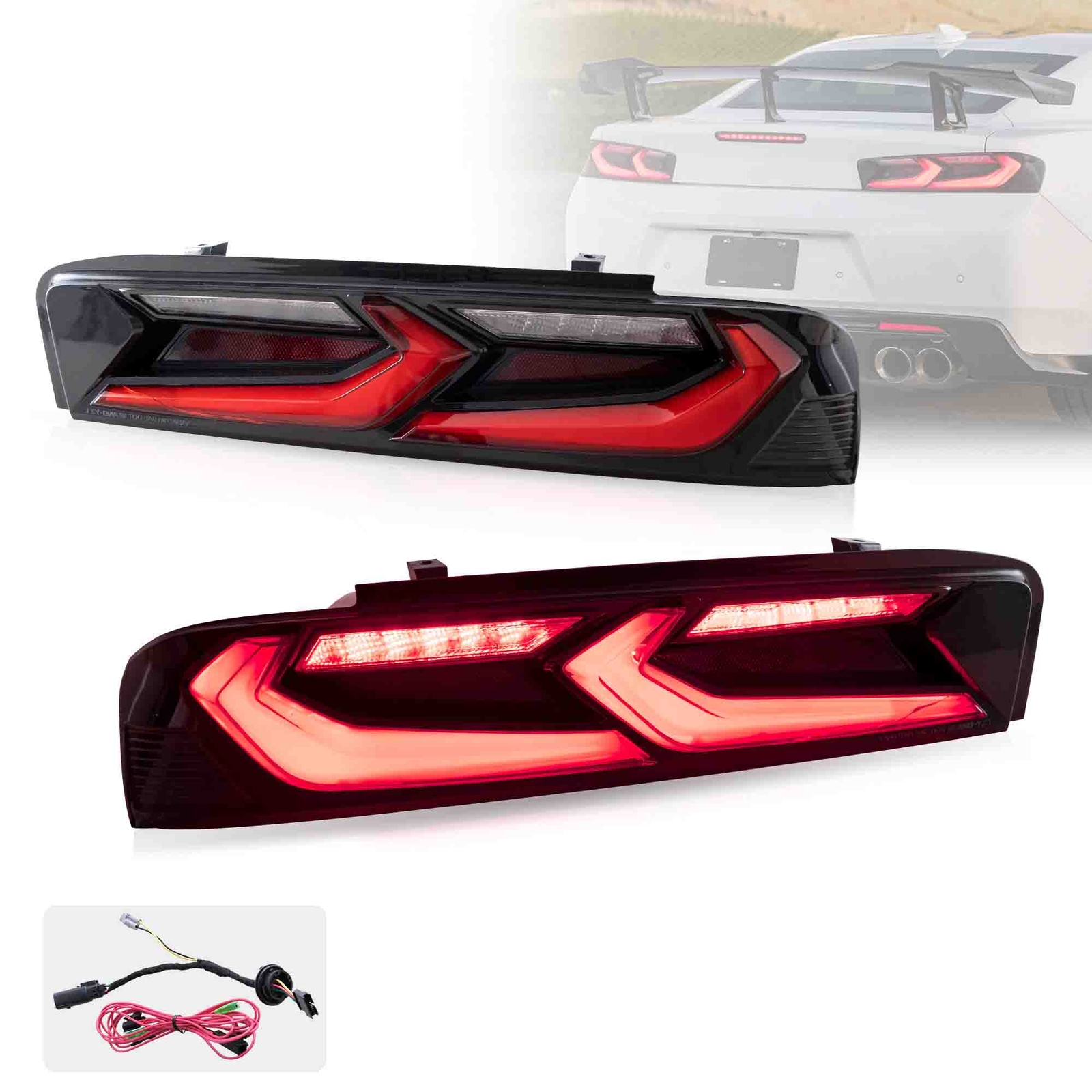 VLAND RED LED Tail light For Chevrolet Camaro 2016-2018 Sequential Rear Lamps