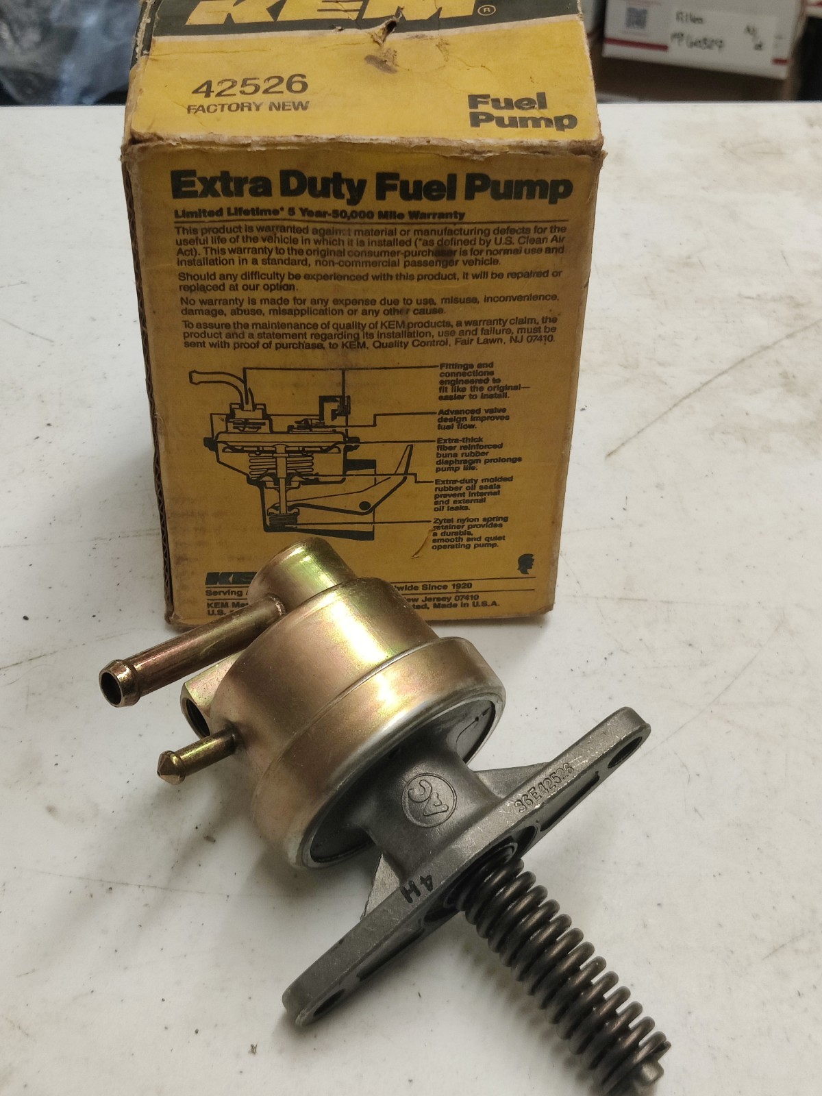 KEM 42526 Fuel Pump 1984-1985 Chevy Jeep GMC Factory New 
