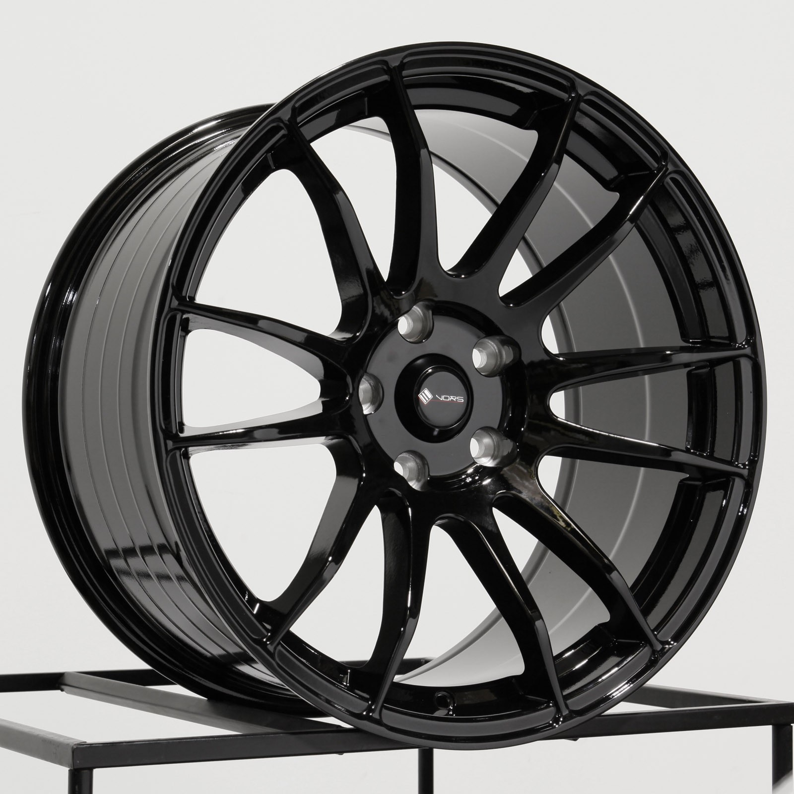 One 17x9 Vors TR10 5x114.3 30 Black Wheel Rim 73.1