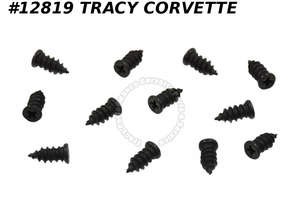 1963-1967 Corvette 342068 Window Seal Molding Screw Coupe Convertible Outer 12pc