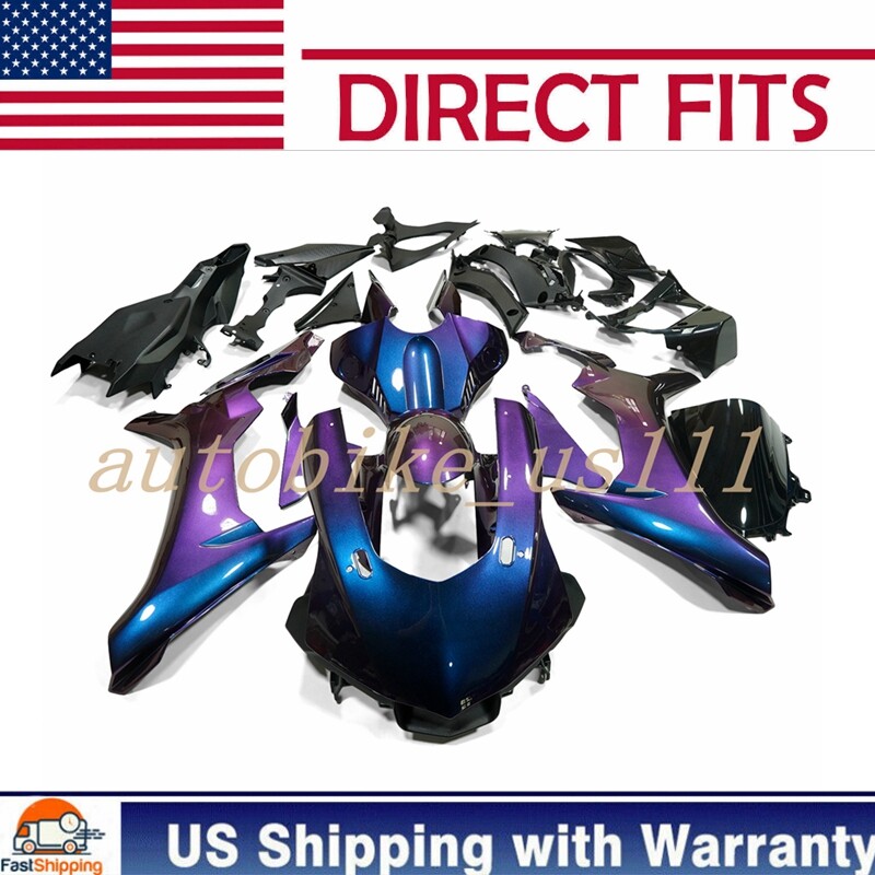 Chameleon Purple Blue Fairing Kit For Yamaha YZF R1 2015-2019 ABS Bodywork Set