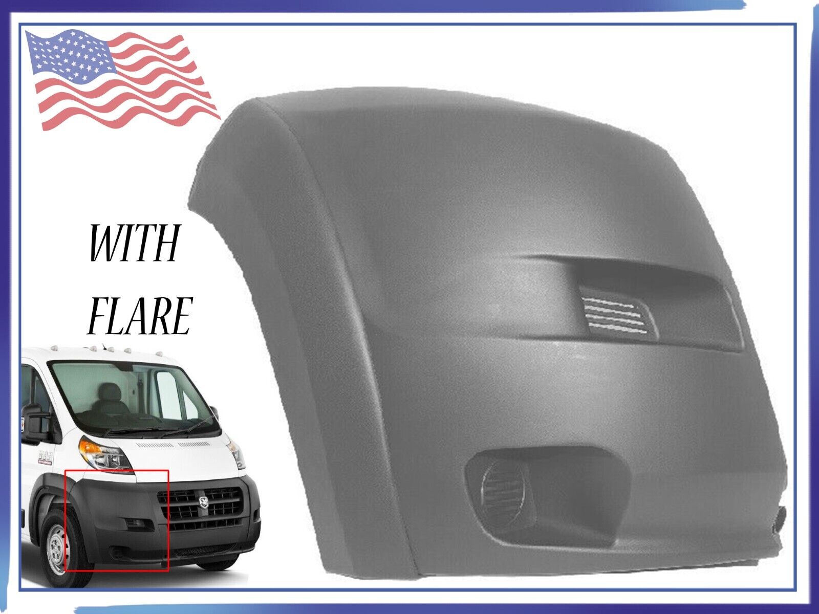 For 2014-2018 Ram ProMaster 1500 2500 3500 Right Front Bumper Cover Assembly RH