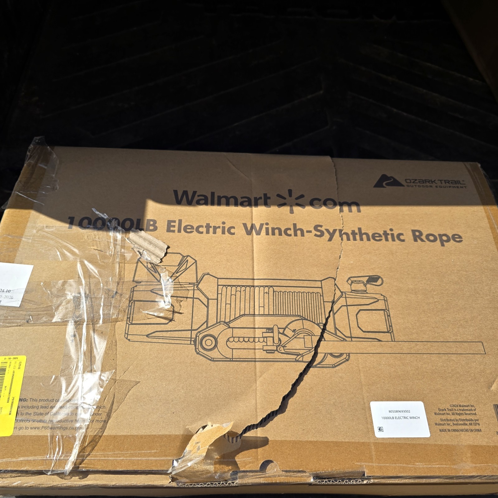Ozark Trail Ultra 10,000 lb Electric Truck/SUV Winch 82 ft synthetic rope 