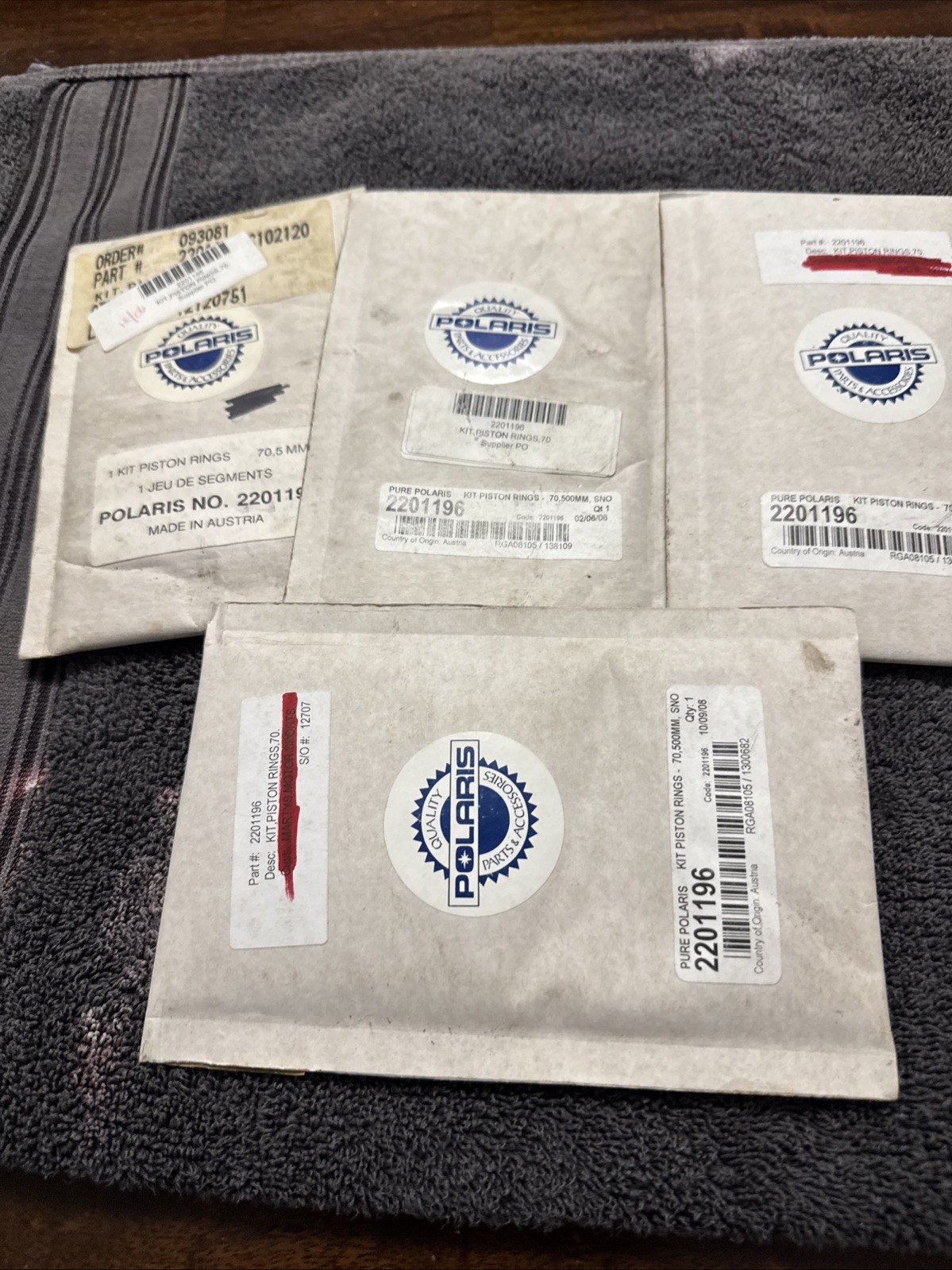 POLARIS OEM/NOS SNOWMOBILE - 2201196 - PISTON RINGS KIT,