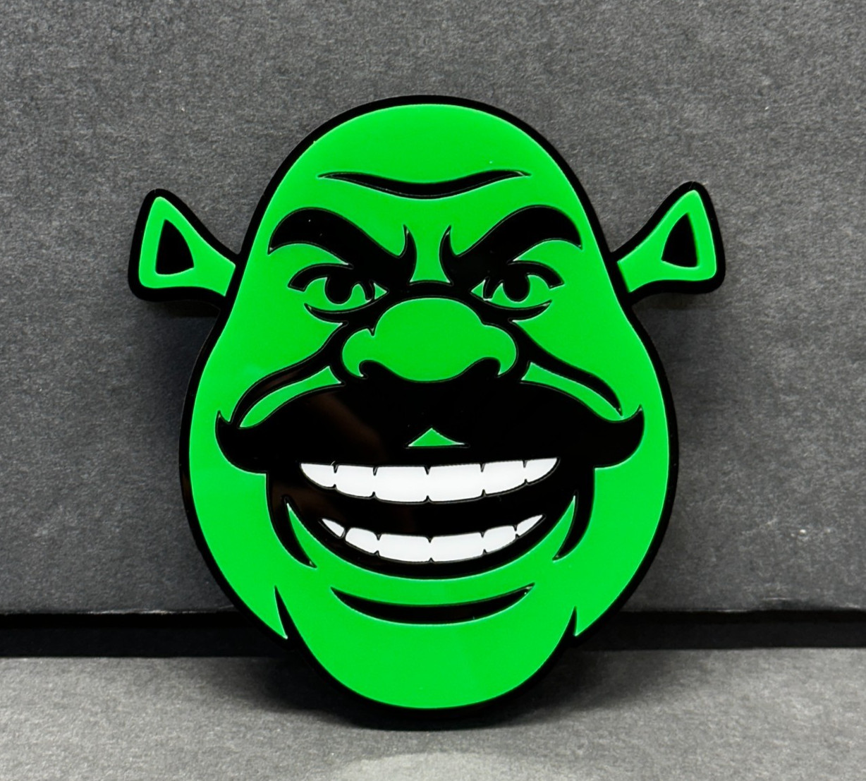 Funny Green Ogre Acrylic Badge – Cartoon Style Emblem for Cars, Laptops & Décor