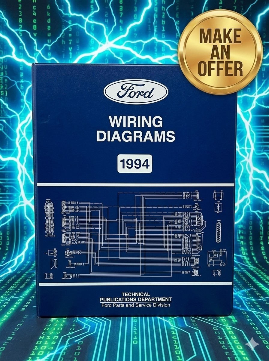 1994 Ford Lincoln Mercury Car Wiring Vacuum Diagrams OEM Large Format Binder