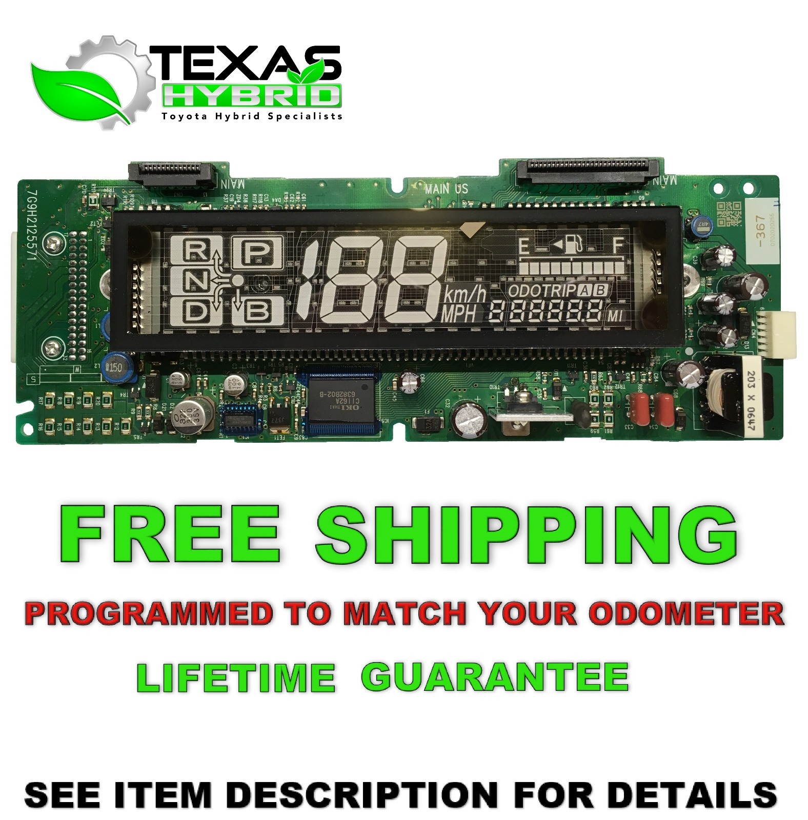 Prius Combination Meter Rebuilt and Programmed For Your Car (Free Shipping)
