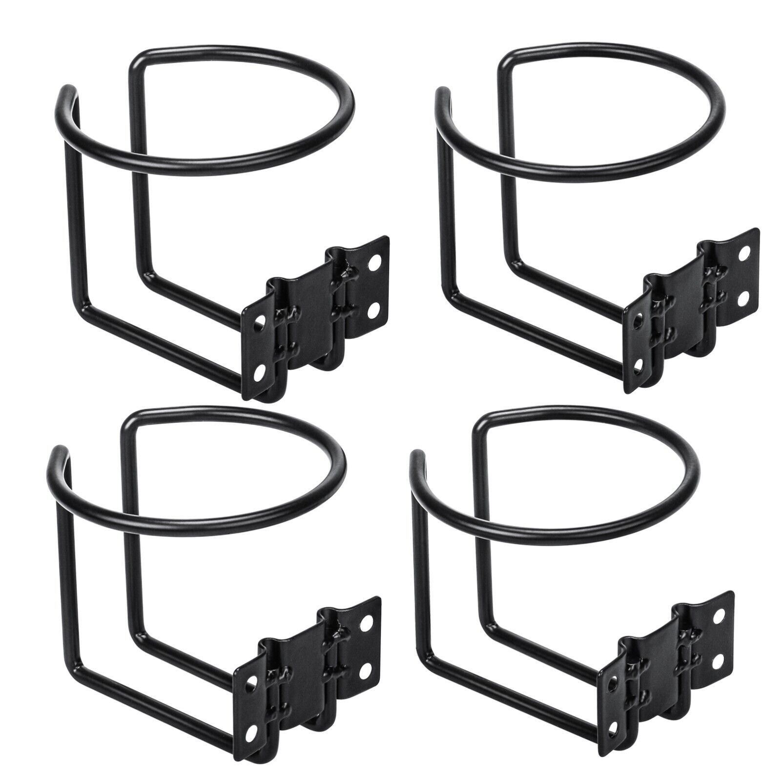4 pcs Black Coating Ring Boat Cup Holder,Stainless Steel Universal Drink Holders