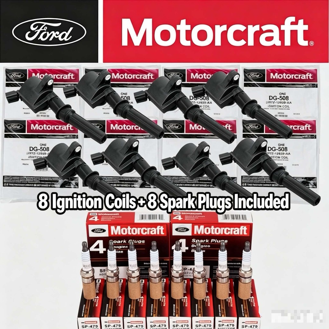 8Set Genuine OEM Ignition Coil DG508 &Spark Plug SP479 For Ford F150 4.6L 5.4L