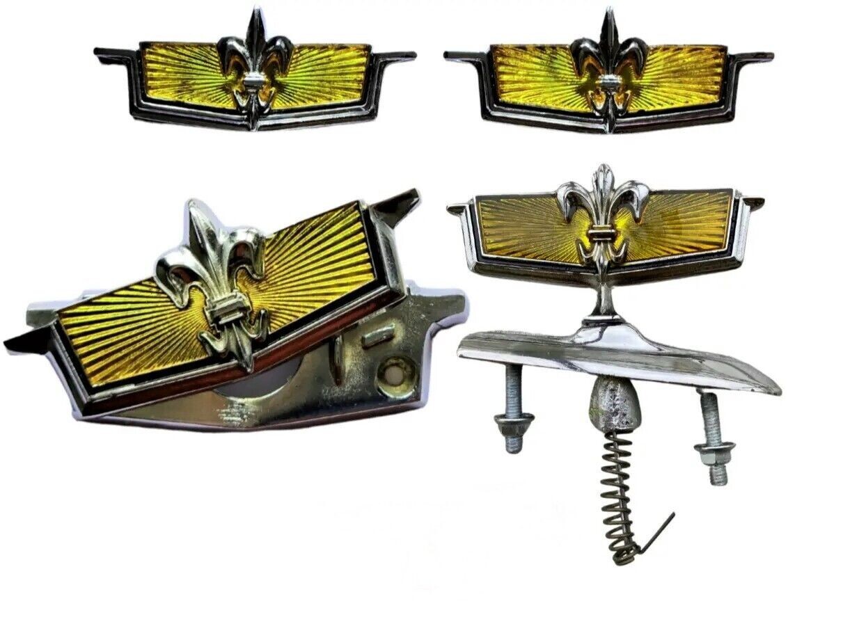 NEW 1977 1990 CHEVROLET CAPRICE TRUNK AND FRONT GOLD LOCK EMBLEM CHEVY FULL SET