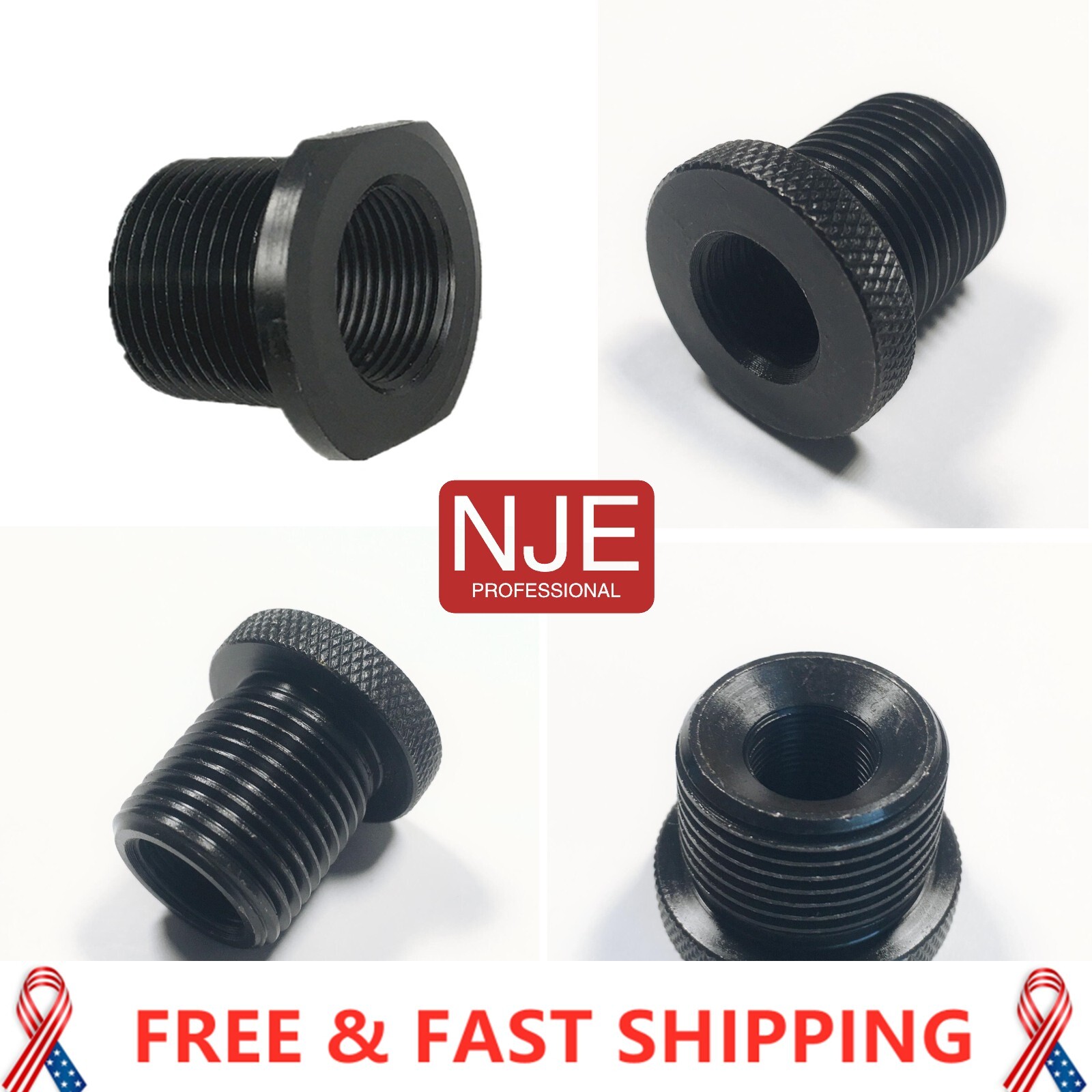 3 Pack Steel Thread Adapter Convert 1/2x28 to 5/8x24.3/4x16.13/16X16.