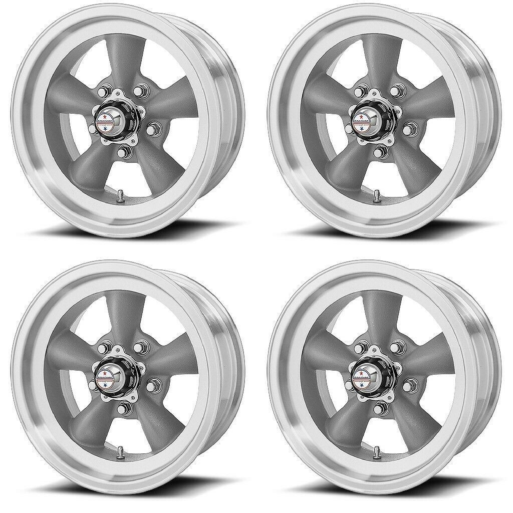 Set 4 American Racing Vintage VN105 Torq Thrust D 14x6 5x4.5 Gray Rims 14\