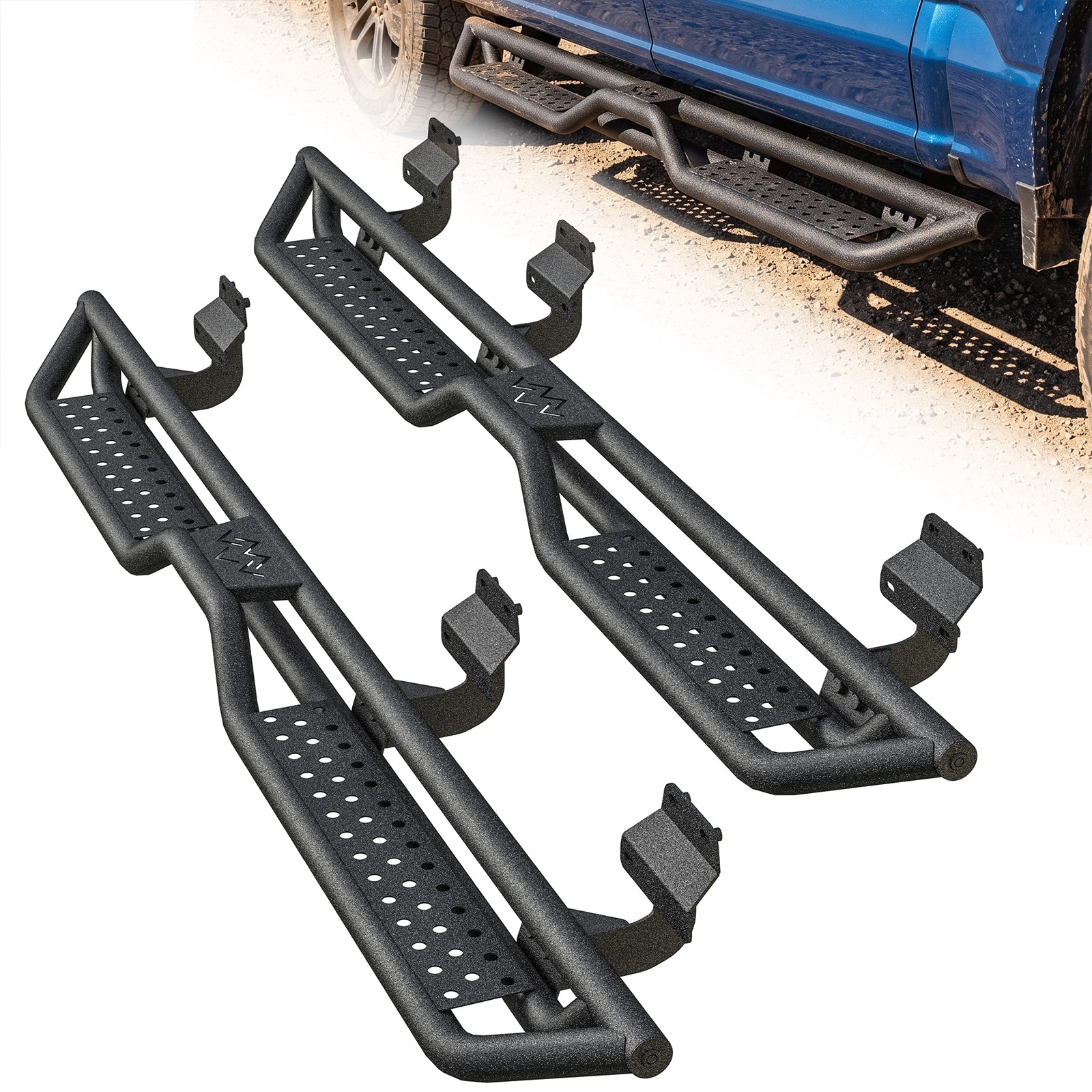 Side Protective Step 6 FOR 2015-2026 FORD F150 Super Crew Cab V Running Boards