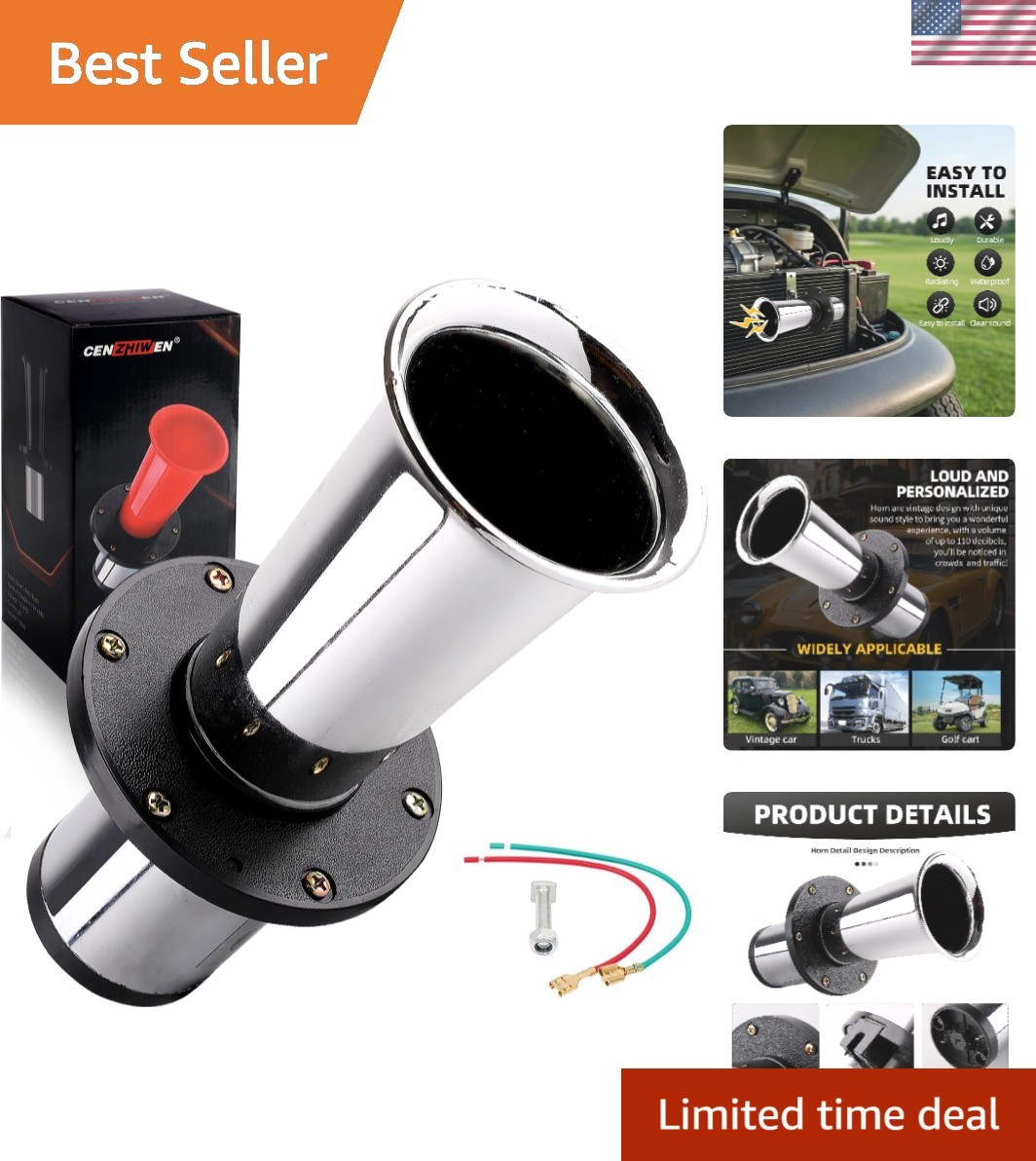 12V 110 dB Ahooga/OOGA Air Horn for Hot Rod, Model T, Golf Cart 12V 110 dB Ahooga/OOGA Air Horn for Hot Rod, Model T, Golf Cart