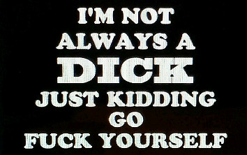 Funny I'm Not Always a Dick Decal