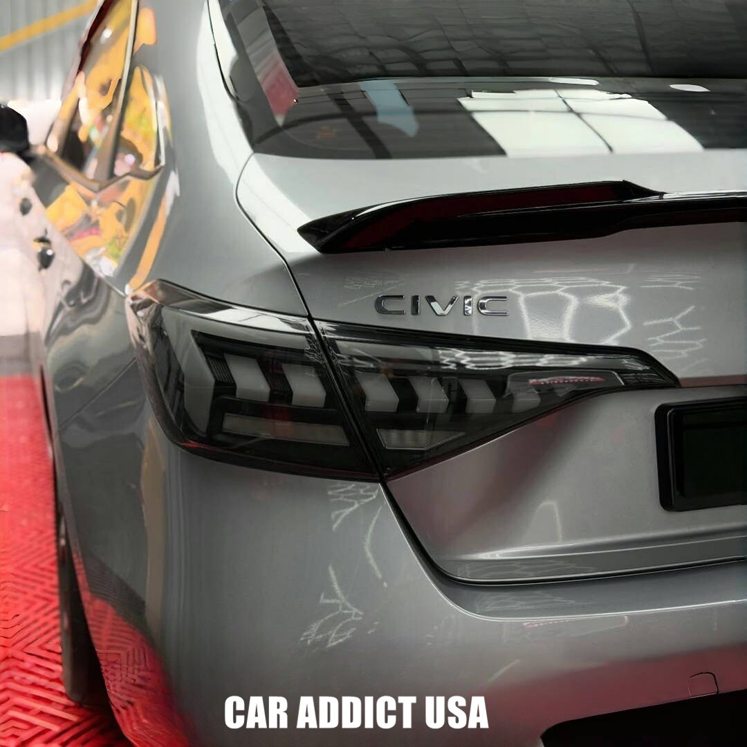 4PCS LED Tail Lights for 11th Gen Honda Civic Sedan 2022-2026 Smoked/White Lens 4PCS LED Tail Lights for 11th Gen Honda Civic Sedan 2022-2026 Smoked/White Lens