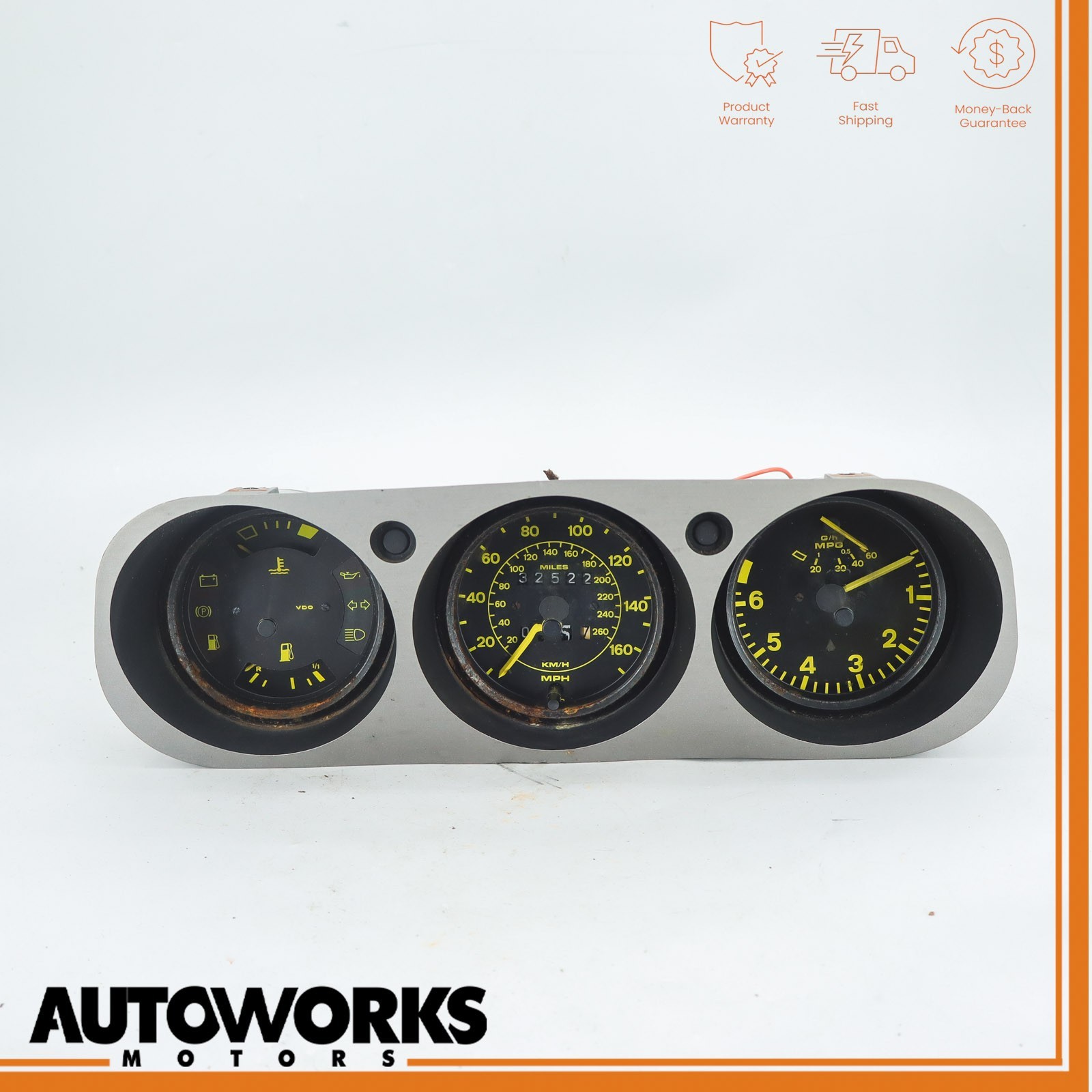 83-87 Porsche 944 Dashboard Dash Instrument Gauge Cluster Speedometer OEM