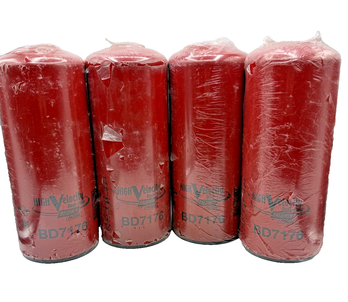 Lot of 4 Baldwin BD7176 High Velocity Dual-Flow Lube Filter M90x2.0 Wix 57139