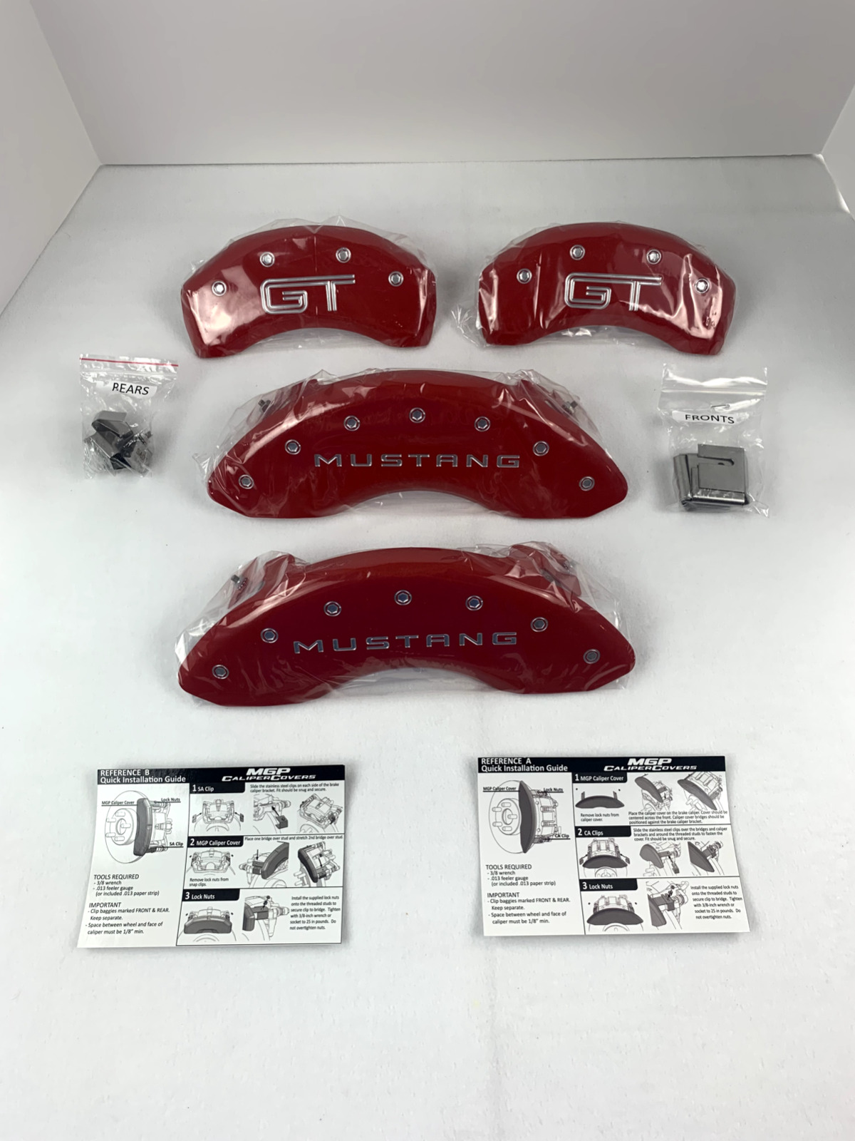MPG Caliper Covers For 2010-2014 Ford Mustang - Red & Silver