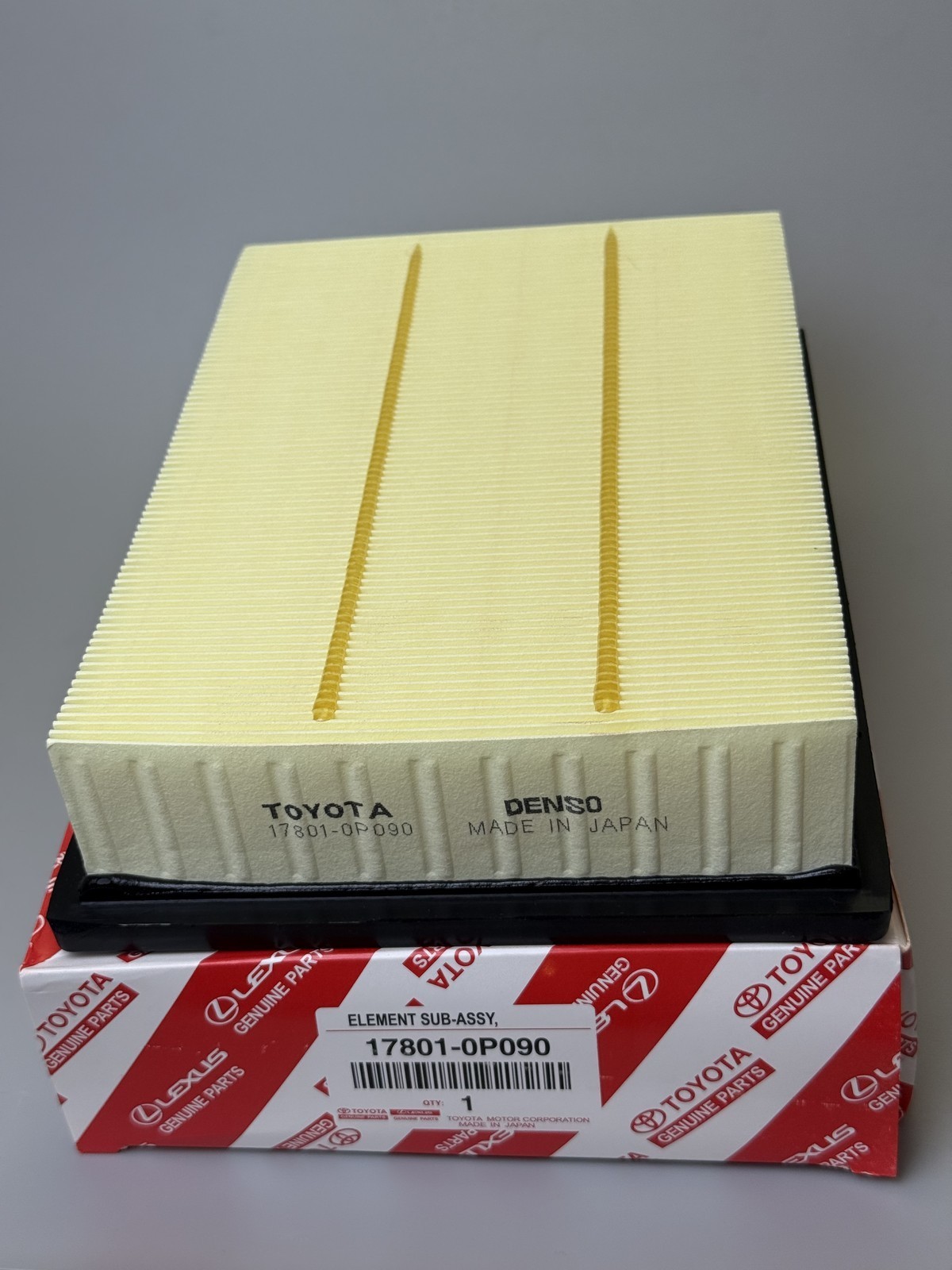 Genuine Toyota Lexus Engine Air Filter 17801-0P090 Highlander RX350 RX450h
