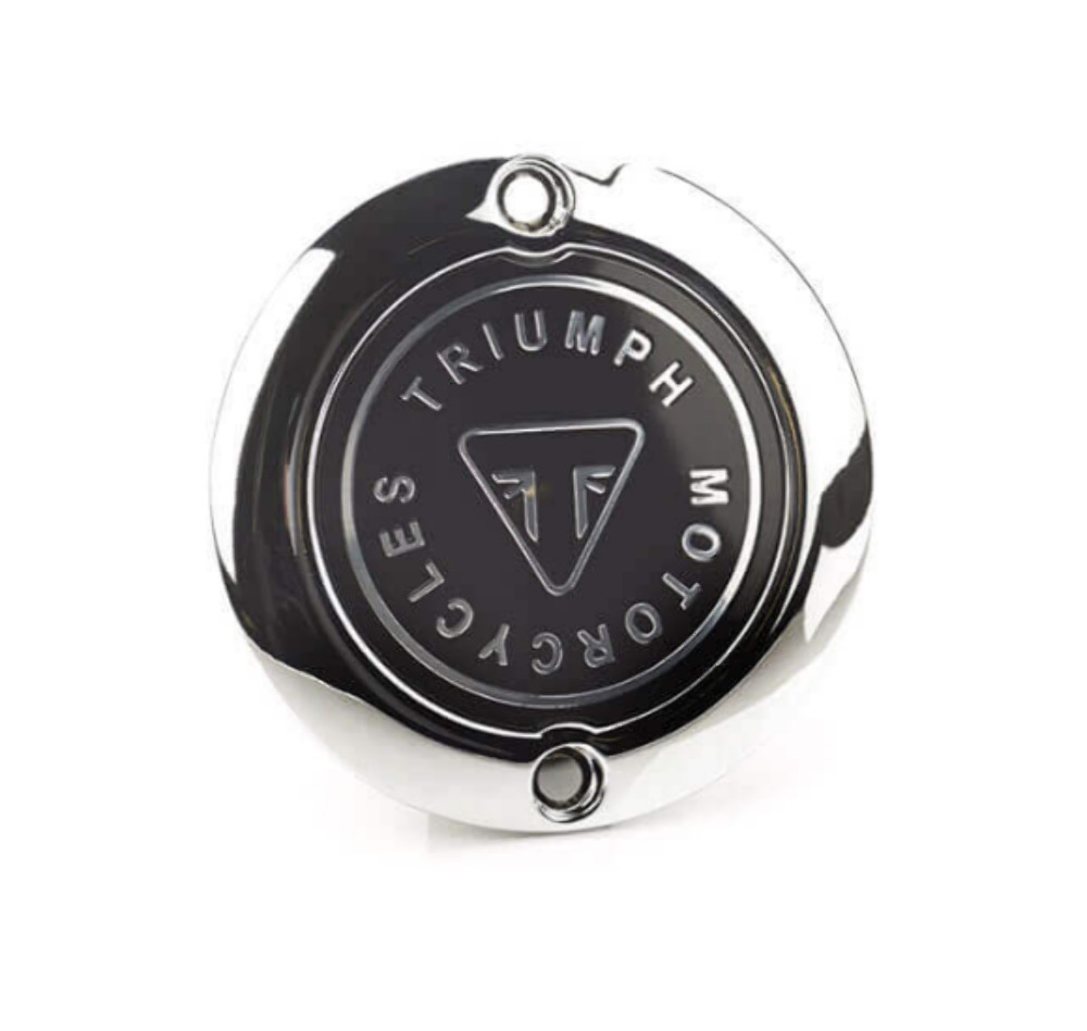 Genuine OEM Triumph Bonneville T120 Chrome Clutch Badge A9610255 New