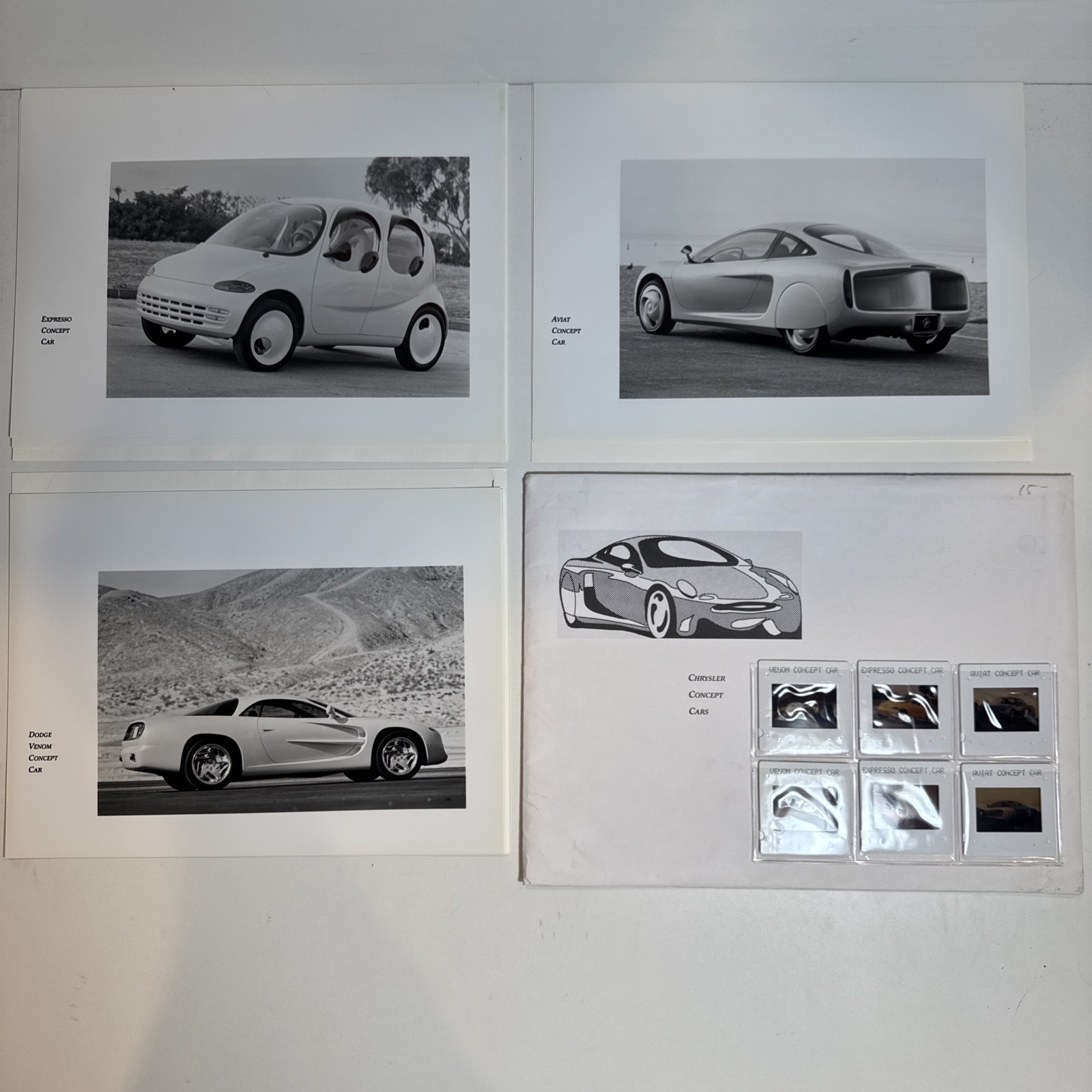 1990s Chrysler Concept Cars Press Release Information Venom Aviat Expresso