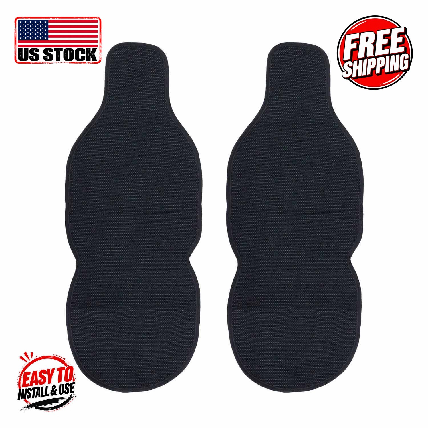 For Hummer Antiperspirant Seat Cover Front 2x. (Black-Grey)