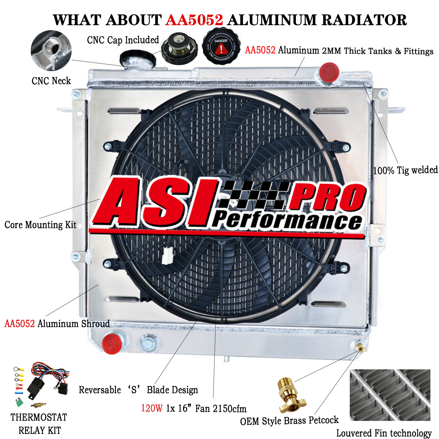 3 Rows Radiator fit 1986-1992 1988 Jeep Grand Cherokee Commander 2.5L 2.8L V6