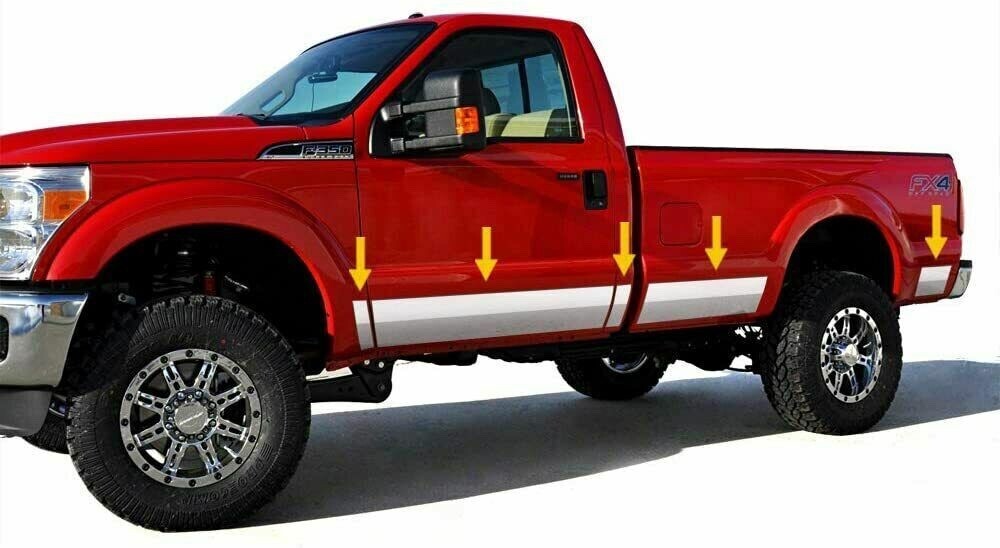 99-10 Ford F-250/F-350/Super Duty Regular Cab Short Bed Rocker Panel Trim 8.75\
