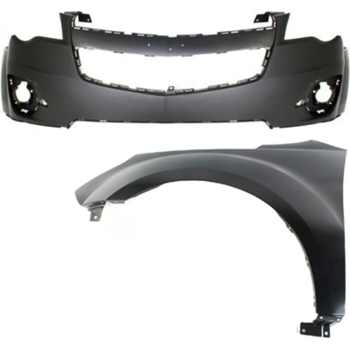 Front Bumper Cover and Left Fender Kit For 2010-2015 Chevrolet Equinox 2Pc