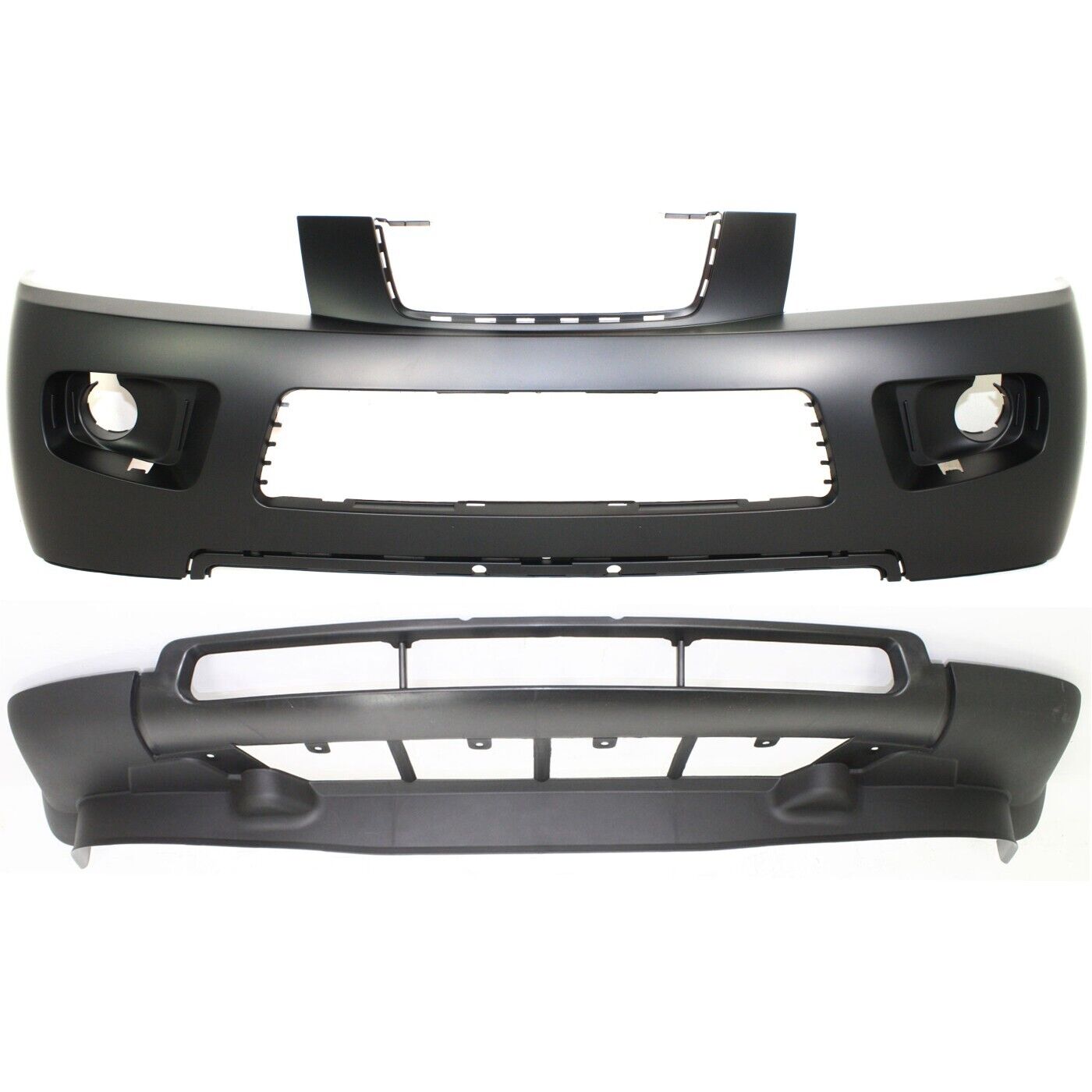 New Set of 2 Bumper Covers Fascias Front Upper for Vue GM1014100, GM1015101 Pair