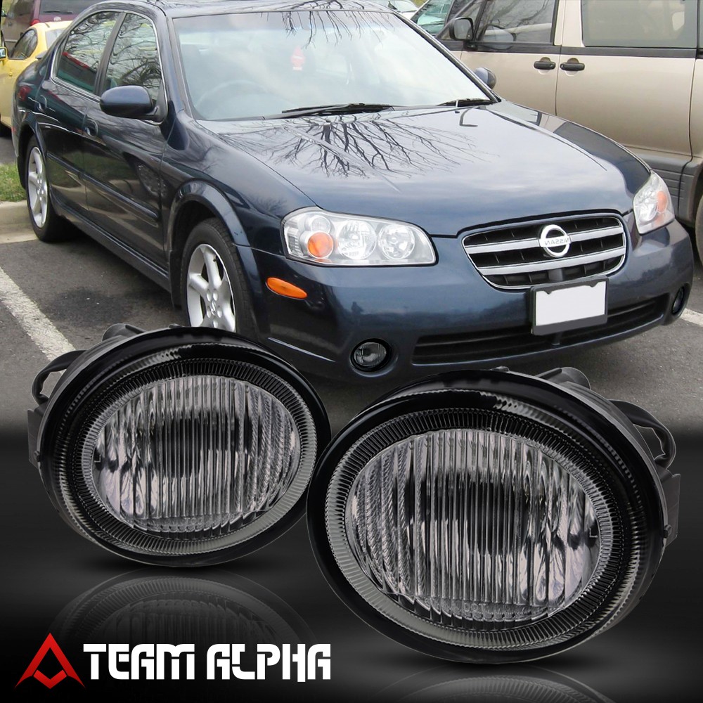 Fits 2002-2003 Nissan Maxima Pair OE[Smoke]Bumper Fog Light Driving Lamp w/Bulb