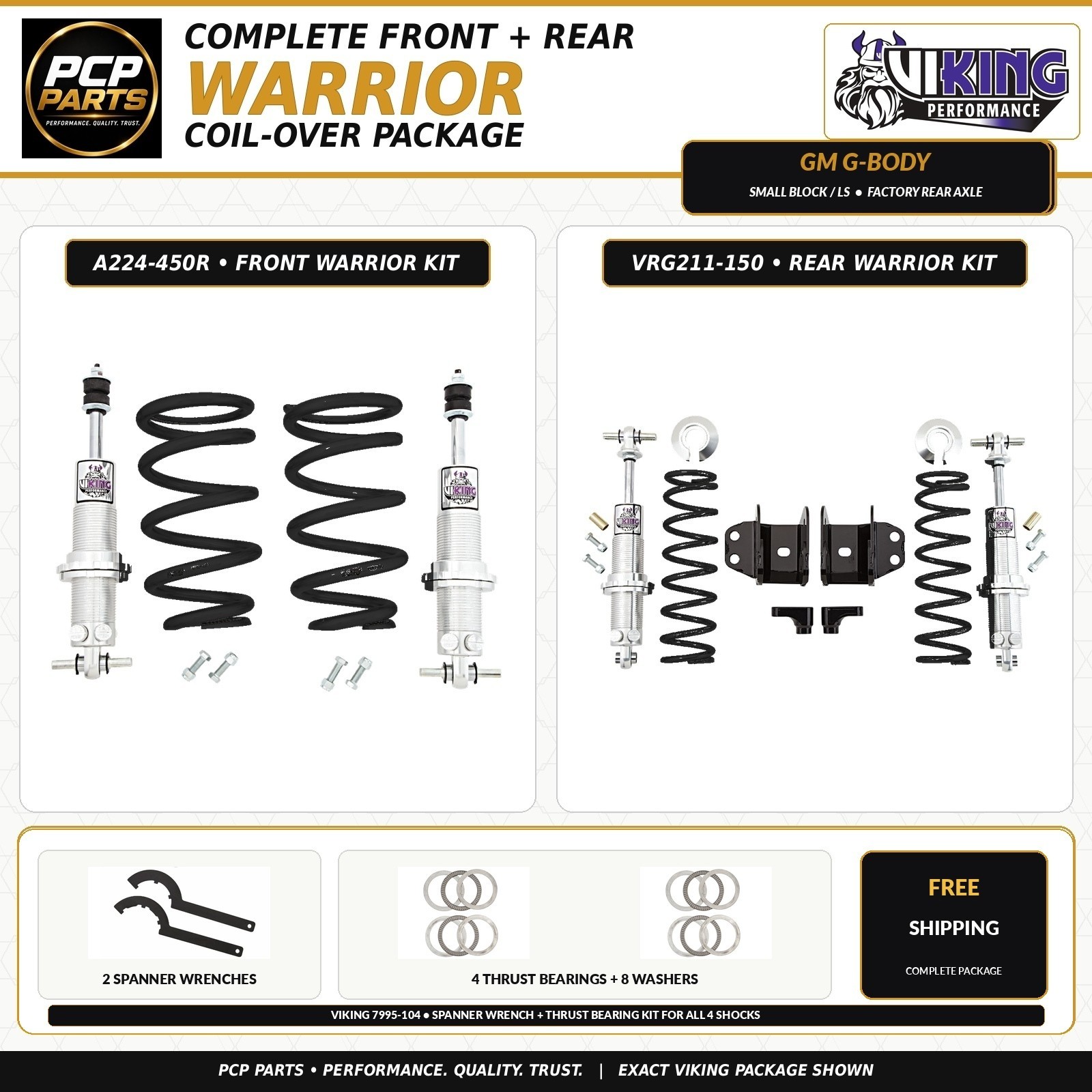 Viking Warrior Coilover Kit GM G-Body Monte Carlo Regal Cutlass Malibu El Camino