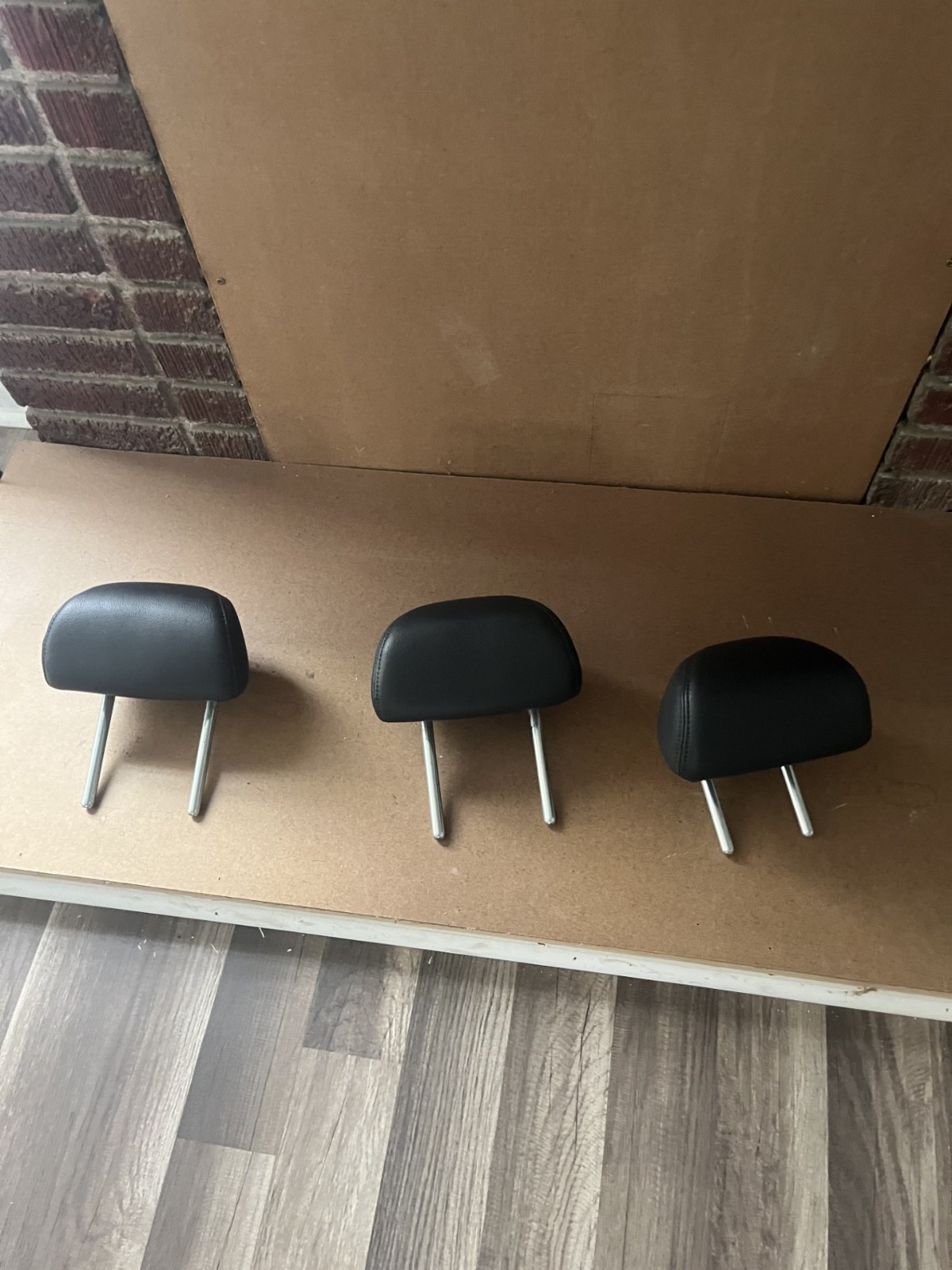 2008-2010 Honda Accord Rear Seat 2nd Row Black Leather Headrest Set of 3 OEM