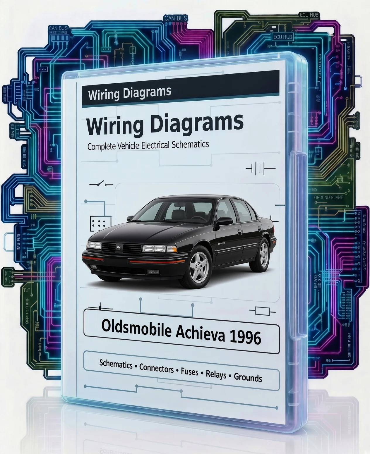 1996 Oldsmobile Achieva Complete Color Electrical Wiring Diagrams PDF on USB